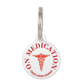 Haustier auf Medikamenten ICE-Benachrichtigung Haustiermarke