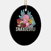 Haustier Axolotl Snaxolotl Niedlich Snacks Paläont Keramik Ornament (Rechts)