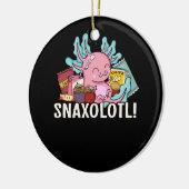 Haustier Axolotl Snaxolotl Niedlich Snacks Paläont Keramik Ornament (Links)