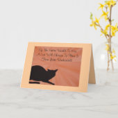 Haustier-Beileids-Karte - Katze Karte (Gelbe Blume)