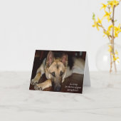 Haustier-Beileidskarte Schäferhund-Rettung Karte (Gelbe Blume)