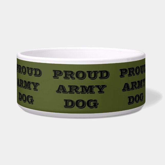 Haustier Bowl Proud Army Hund Napf (Vorderseite)