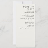 Haustier-Creme-Hochzeitsprogramm (Rückseite)