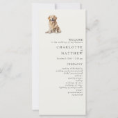 Haustier-Creme-Hochzeitsprogramm (Vorderseite)