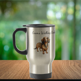 Haustier-Dachshund ''Gram's Walking Buddy'' Person Reisebecher