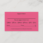 Haustier, das PawPrint pflegt Terminkarte (Rückseite)