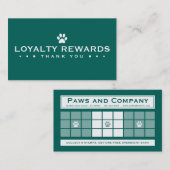 HAUSTIER, das Programm der Loyalitäts-3dots SITZT Treuekarte (Vorne/Hinten)