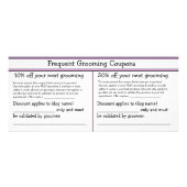 Haustier, das Promotionsmaterial pflegt Werbekarte (Hinten)