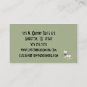 Haustier, das sich pflegen oder Haustier bezogen Visitenkarte (Rückseite)