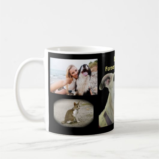 Haustier-Denkmal-Foto Kaffeetasse (Links)