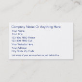 Haustier-Dienstleistungsunternehmen-Karten Visitenkarte (Rückseite)