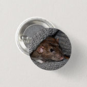 Haustier Dumbo Ratten-Knopf/Abzeichen Button (Vorne & Hinten)