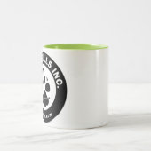 Haustier-EIN-Stiere Zwei-Ton Kaffeetasse (Mittel)