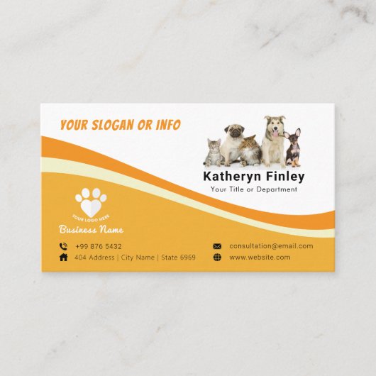 Haustier | Einfach Visitenkarte (Vorderseite)