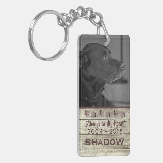 Haustier-ErinnerungsFoto-Tribut in meinem Herzen Schlüsselanhänger (Vorderseite links)
