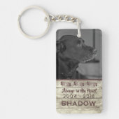 Haustier-ErinnerungsFoto-Tribut in meinem Herzen Schlüsselanhänger (Vorderseite)