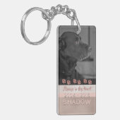 Haustier-ErinnerungsFoto-Tribut in meinem Herzen Schlüsselanhänger (Vorderseite links)