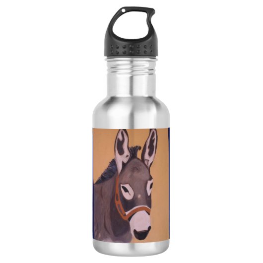 Haustier ESEL Trinkflasche (Vorderseite)