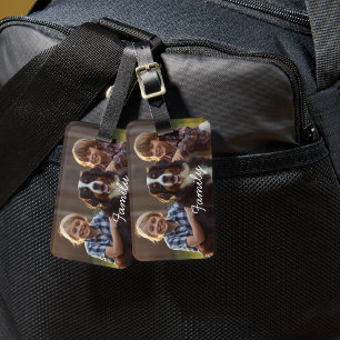 Haustier Familienfoto Berner Weiß Personalisieren Gepäckanhänger