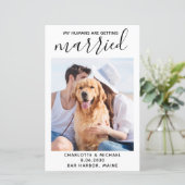 Haustier Foto Hund Hochzeit meinen Menschen heirat (Stehend Vorderseite)