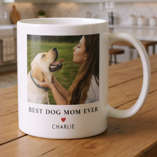 Haustier-Foto Hundemama Name Modern Einfach Kaffeetasse