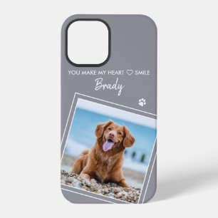 Haustier-Foto Moderne Zitat Graue Katze Hund iPhone 12 Pro Hülle