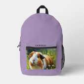 Haustier Foto Niedlich Lilac Bedruckter Rucksack (Vorderseite)