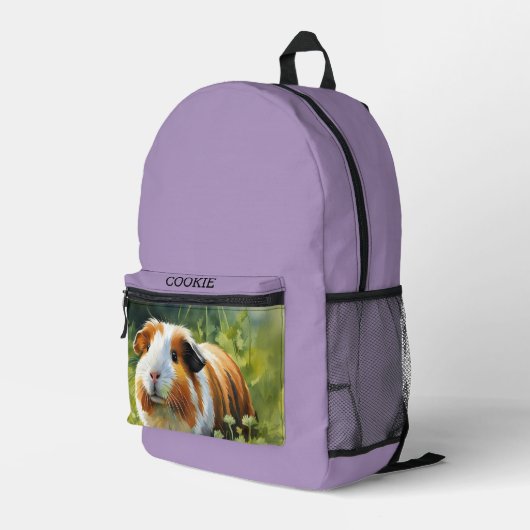 Haustier Foto Niedlich Lilac Bedruckter Rucksack (Rückseitige Ecke Rechts)