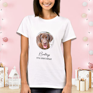Haustier Foto Personalisiert Hund Geburtstag T-Shirt