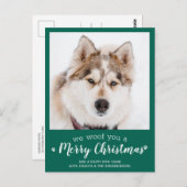 Haustier Foto Personalisiert Hund Lover Frohe Weih Postkarte (Vorne/Hinten)