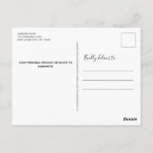 Haustier Foto Personalisiert Hund Lover Frohe Weih Postkarte (Rückseite)