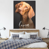 Haustier Foto Personalisierter Name Leinwanddruck (Insitu (Schlafzimmer))