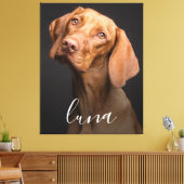 Haustier Foto Personalisierter Name Leinwanddruck (Insitu (Wohnzimmer))