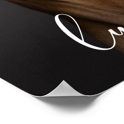 Haustier Foto Personalisierter Name Poster (Ecke)