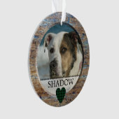 Haustier-Foto-personalisiertes Ornament (Vorderseite)