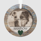 Haustier-Foto-personalisiertes Ornament (Rückseite)