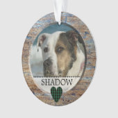 Haustier-Foto-personalisiertes Ornament (Vorderseite)
