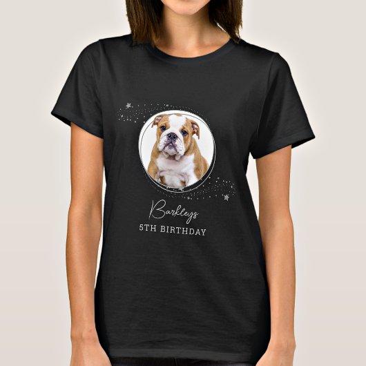 Haustier Foto Silberstars Personalisierter Hund Ge T-Shirt