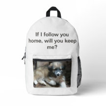 Haustier-Foto-Text-Druck-Schneiderei-Rucksack