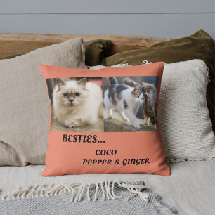 Haustier Freunde Katze Foto Namen Besties BFF Lust Kissen