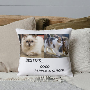 Haustier Freunde Katze Foto Namen Besties BFF Lust Kissen