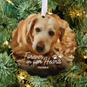 Haustier-Gedenk-Weihnachtsfoto Ornament Karte