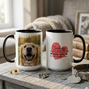 Haustier-Gedenkfoto-Tribut Roter Herz Tasse
