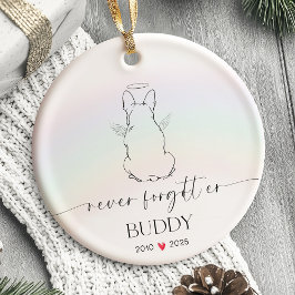 Haustier-Gedenkstätte Hund Personalisiert Keramik Ornament