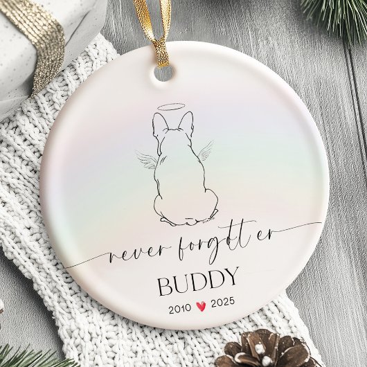 Haustier-Gedenkstätte Hund Personalisiert Keramik Ornament