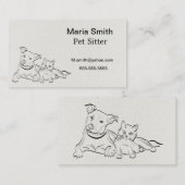 Haustier-Geschäftskarte Visitenkarte (Vorne/Hinten)