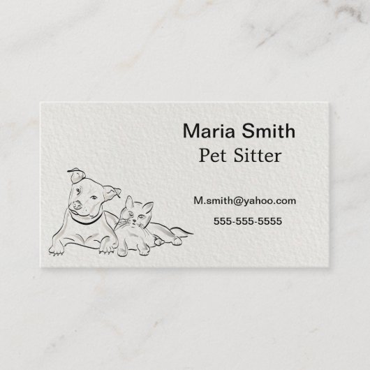 Haustier-Geschäftskarte Visitenkarte (Vorderseite)
