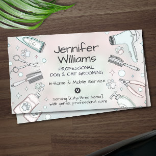 Haustier-Groomer In-Zuhause & Mobile Dog & Katze G Visitenkarte