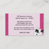 Haustier-/Hauswirtschaftskarte Visitenkarte (Rückseite)