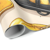 Haustier-Helm-Muster-Feuerwache-Wrap Geschenkpapier (Rolleneckpunkt)